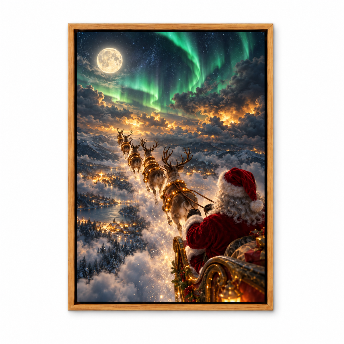 Santa Aurora Sleigh Flight — Brown Frame finish product view | AUSJOJO