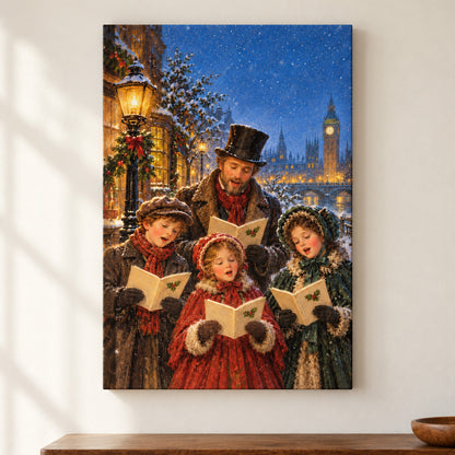 Victorian Christmas Carolers — framed artwork main view | AUSJOJO