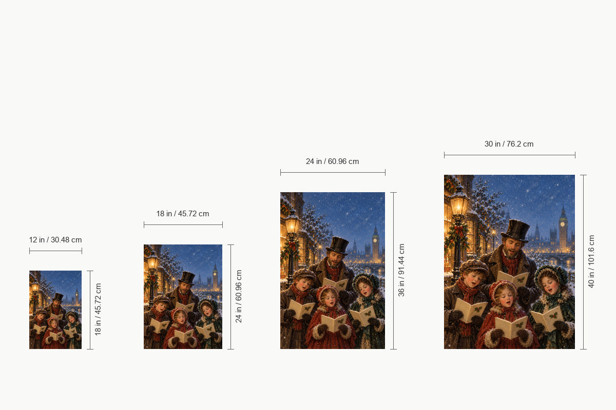 Victorian Christmas Carolers — size comparison guide | AUSJOJO