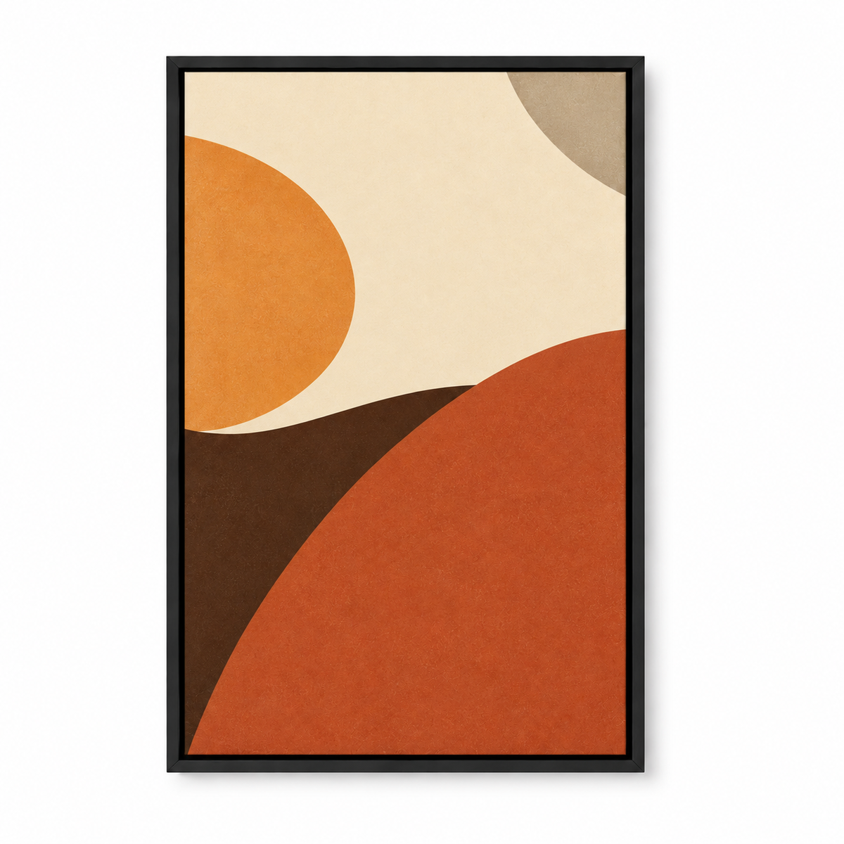 Five Earthtone Organic Color Fields — Black Frame finish product view | AUSJOJO