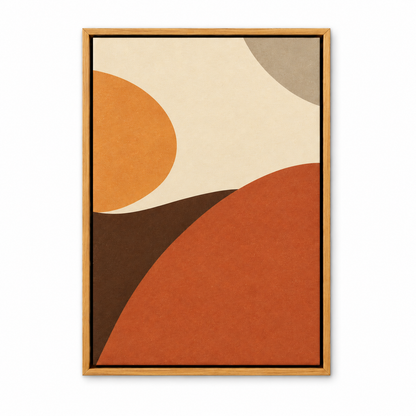Five Earthtone Organic Color Fields — Brown Frame finish product view | AUSJOJO