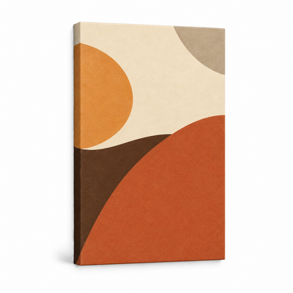 Five Earthtone Organic Color Fields — Stretched Canvas product view | AUSJOJO