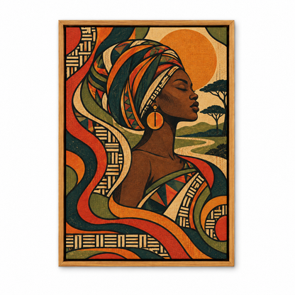 Outlined Retro Organic Weave — Brown Frame finish product view | AUSJOJO