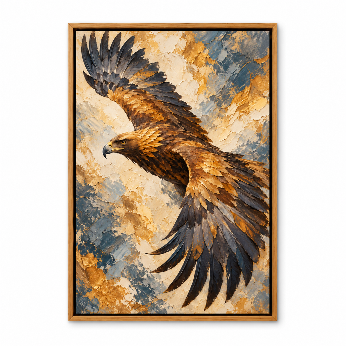 Golden Eagle Impasto Style — Brown Frame finish product view | AUSJOJO