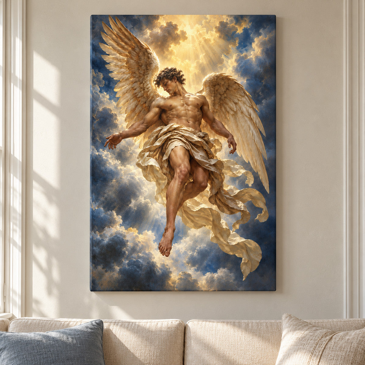 Baroque Celestial Angel — framed artwork main view | AUSJOJO