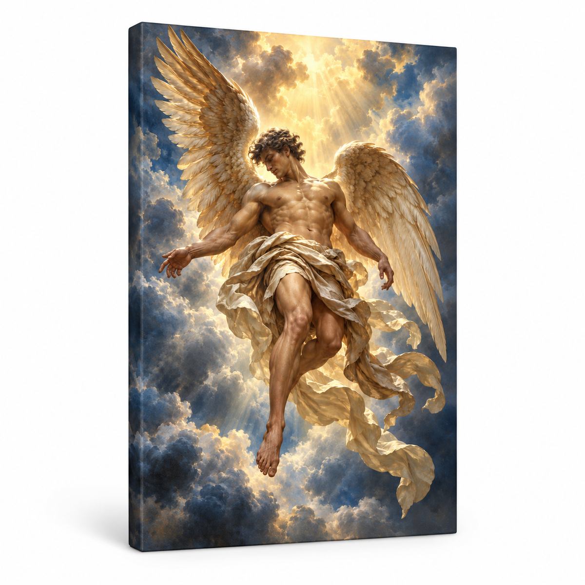 Baroque Celestial Angel — Stretched Canvas product view | AUSJOJO