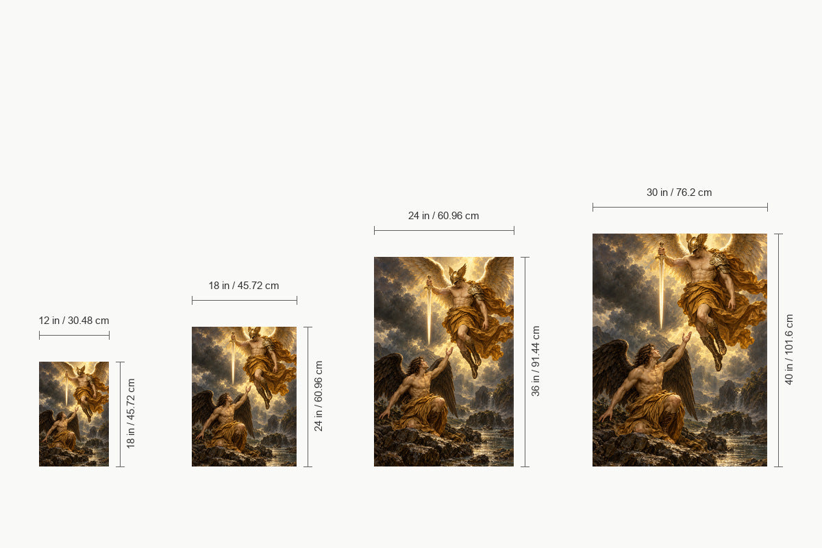 Golden Wing and Dark Wing Angels — size comparison guide | AUSJOJO