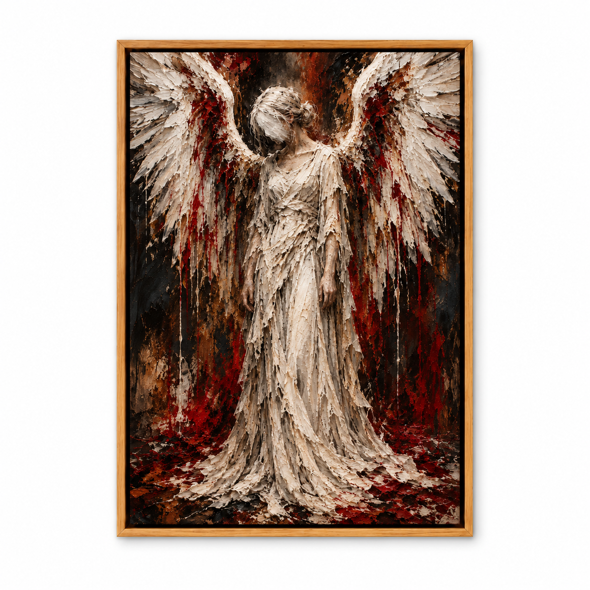 Ivory Angel Dark Expressionist — Brown Frame finish product view | AUSJOJO
