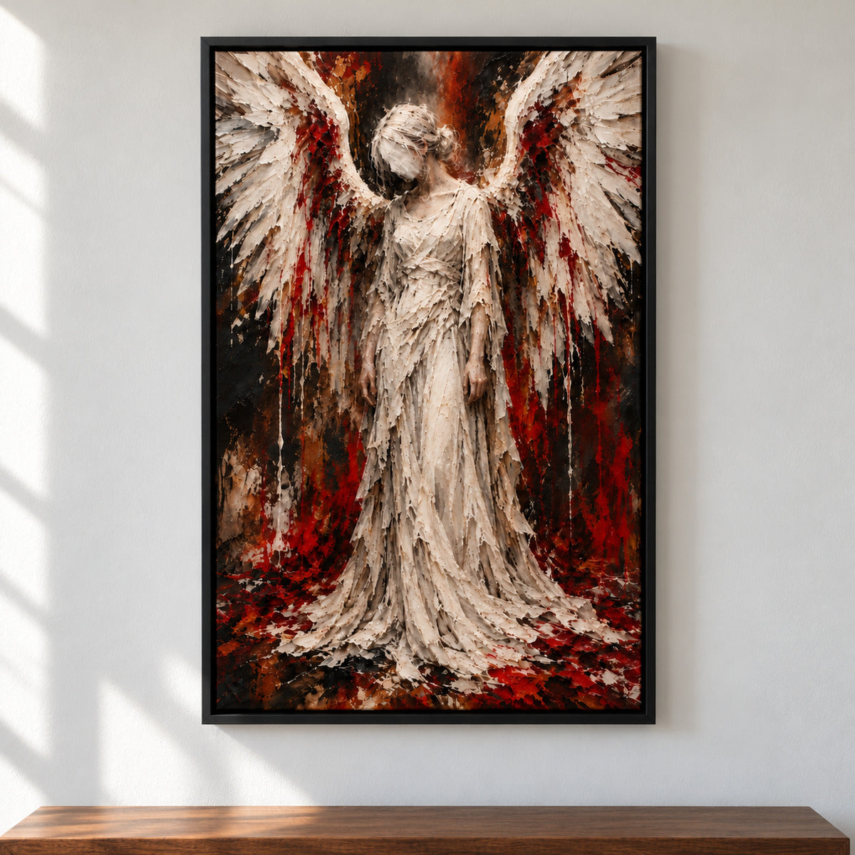 Ivory Angel Dark Expressionist — Black Frame room scene | AUSJOJO