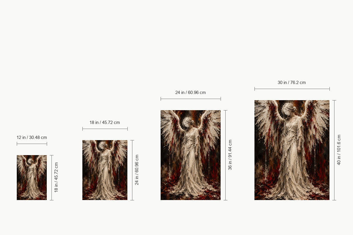 Ivory Angel Dark Expressionist — size comparison guide | AUSJOJO