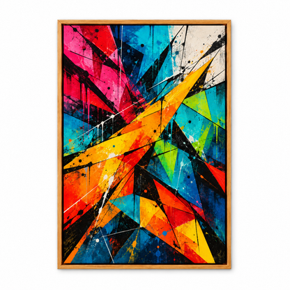 Urban Angular Color Planes Abstract — Brown Frame finish product view | AUSJOJO