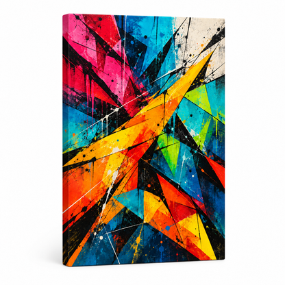 Urban Angular Color Planes Abstract — Stretched Canvas product view | AUSJOJO