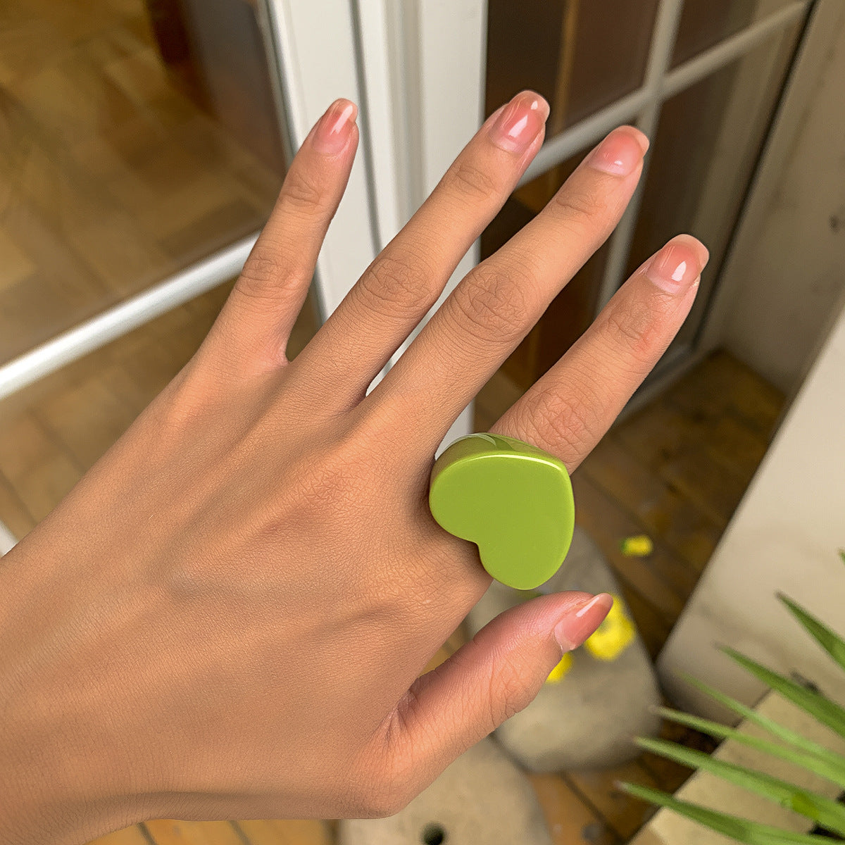 Vintage Heart Candy Wide Edge Ring