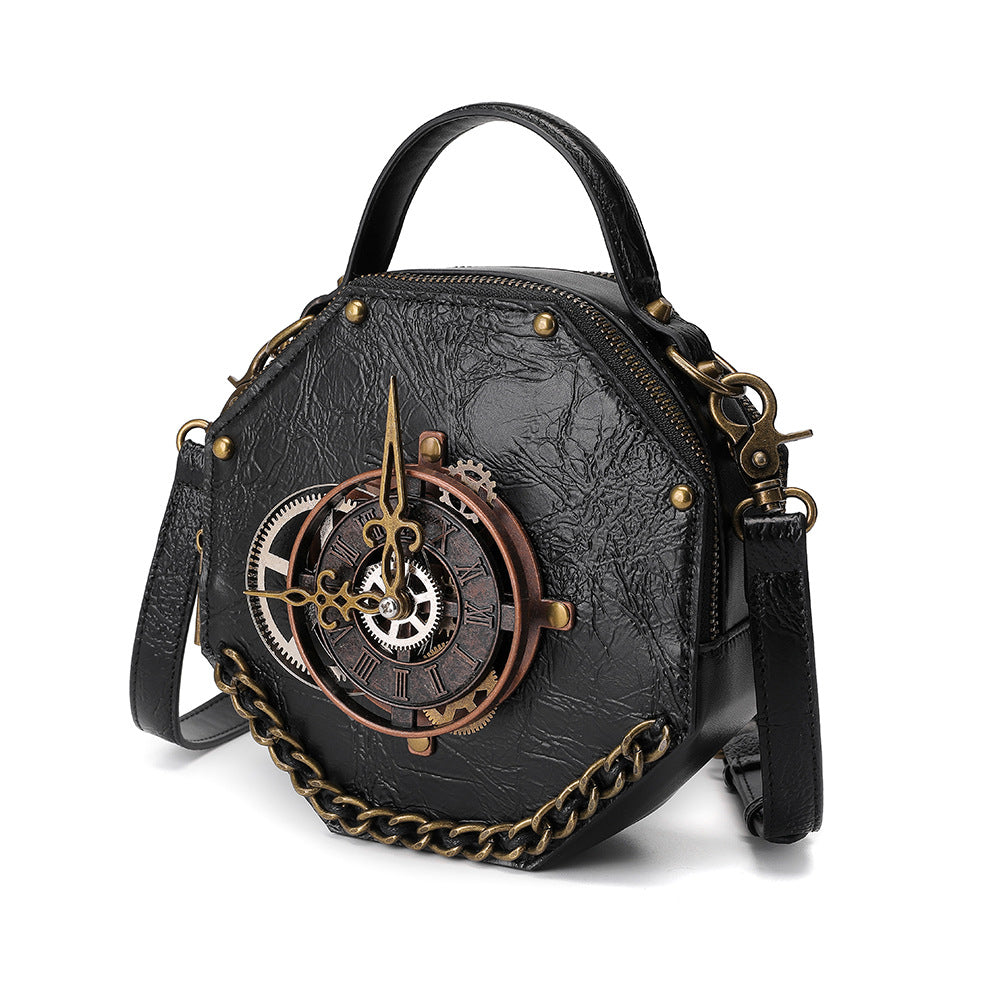 Bolsa tiracolo feminina estilo vintage industrial punk estilo vintage