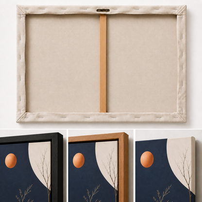 Modernist Ceramic Vase Still Life Floating Frame Wall Art - 03_detail_closeup