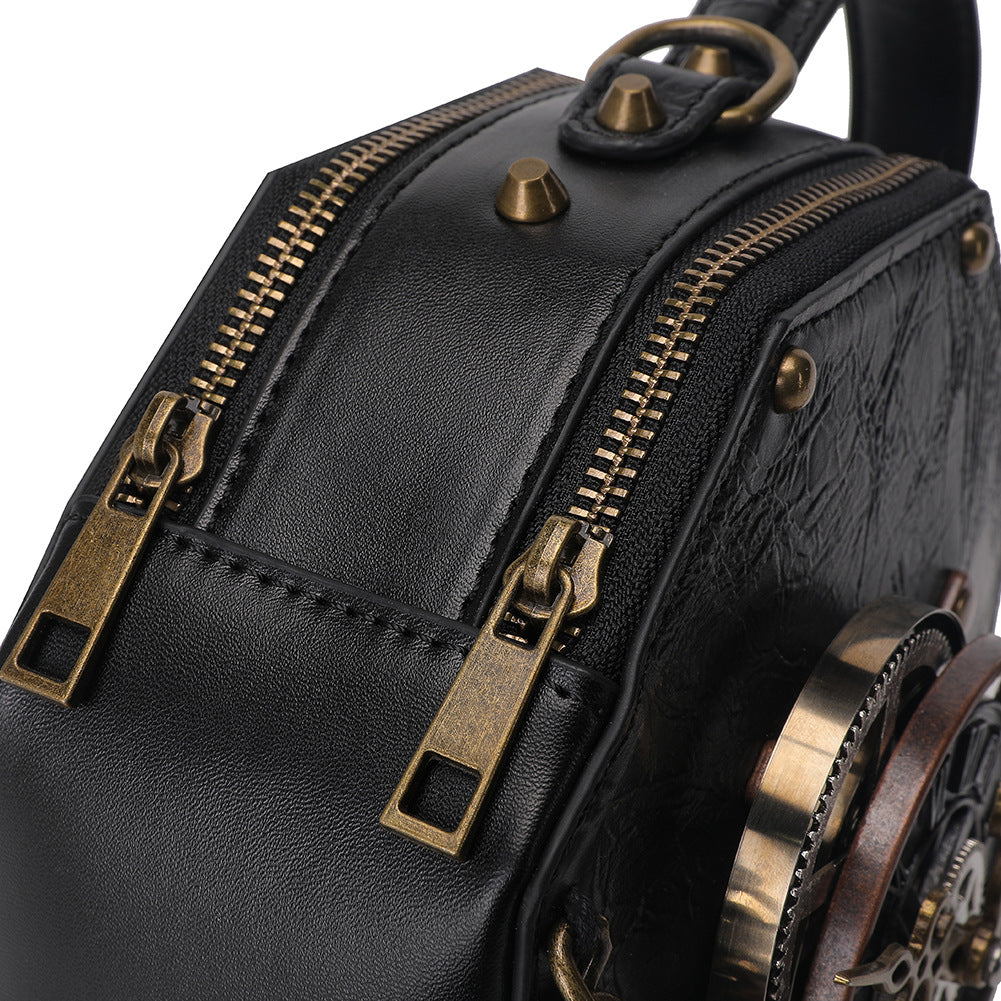 Bolsa tiracolo feminina estilo vintage industrial punk estilo vintage