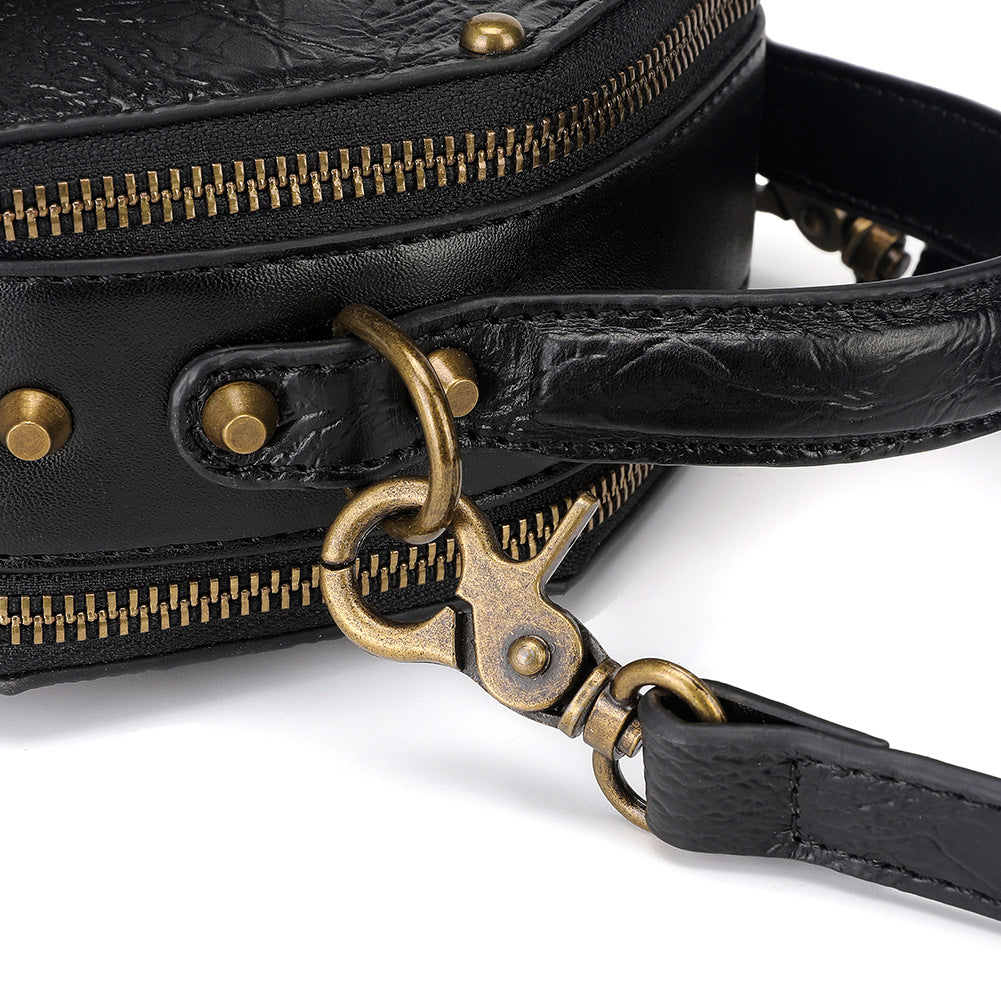 Bolsa tiracolo feminina estilo vintage industrial punk estilo vintage