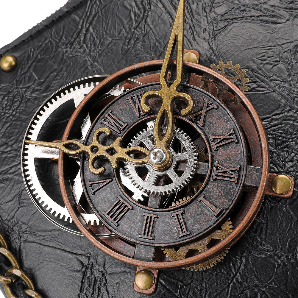 Bolsa tiracolo feminina estilo vintage industrial punk estilo vintage