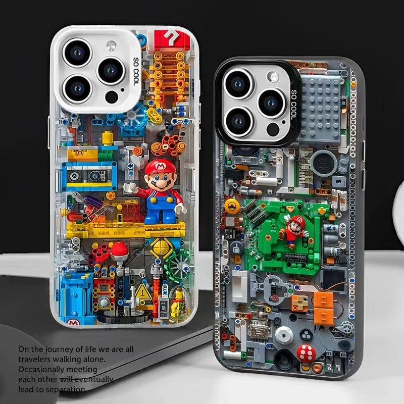 Mechanical Mario Funny Phone Case for iPhone 16 Pro Max / iPhone 14 Pro Max Phone Case
