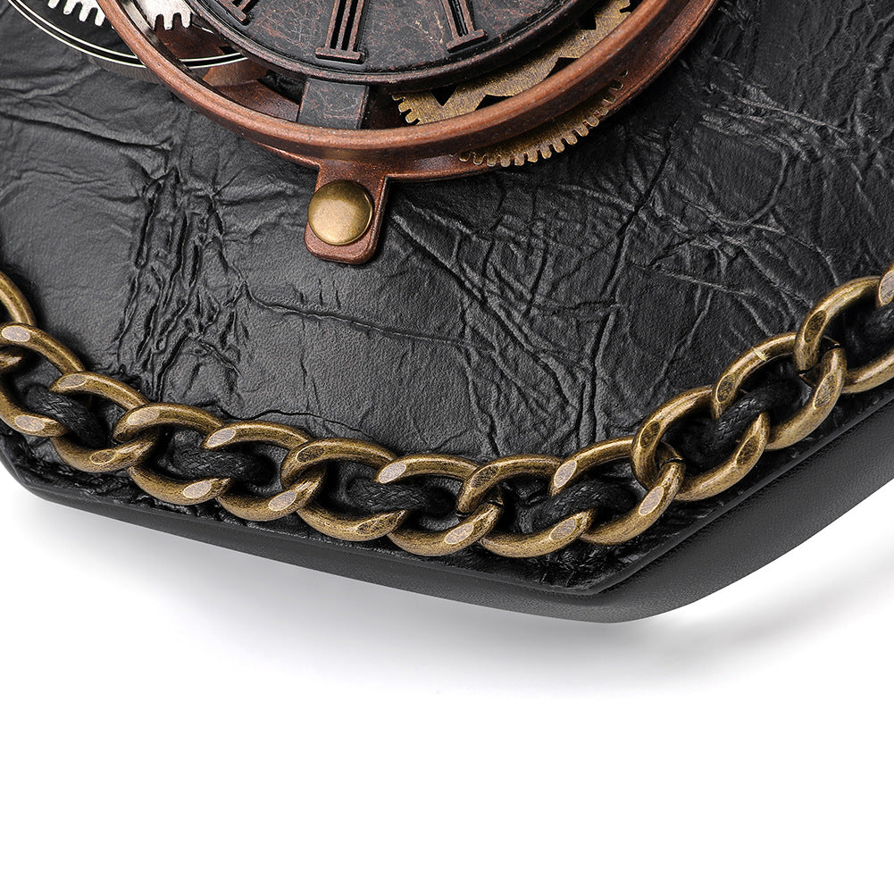 Bolsa tiracolo feminina estilo vintage industrial punk estilo vintage