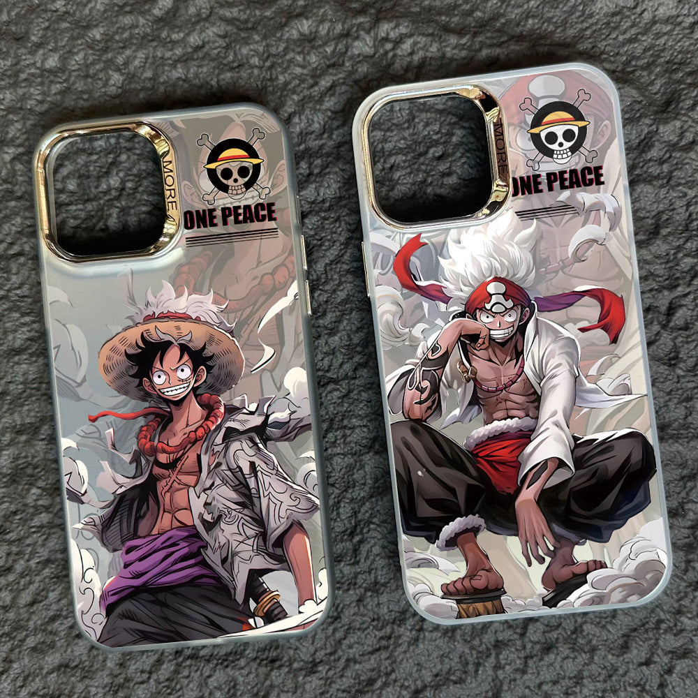 Lufy ilustração Anime Phone Cases para iPhone 16 Por Max Phone Cases