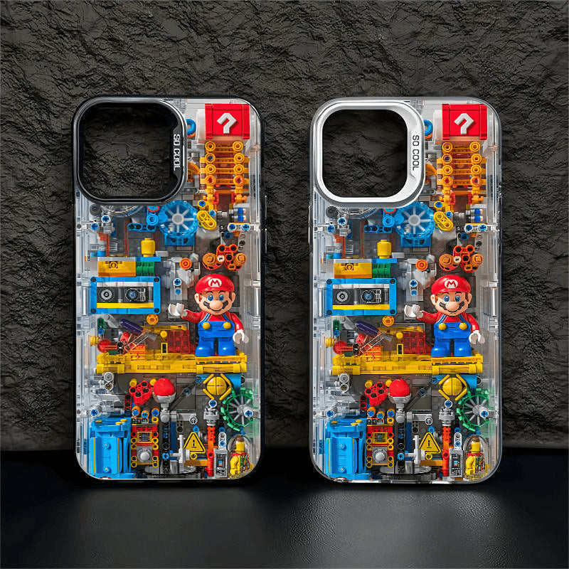 Mechanical Mario Funny Phone Case for iPhone 16 Pro Max / iPhone 14 Pro Max Phone Case