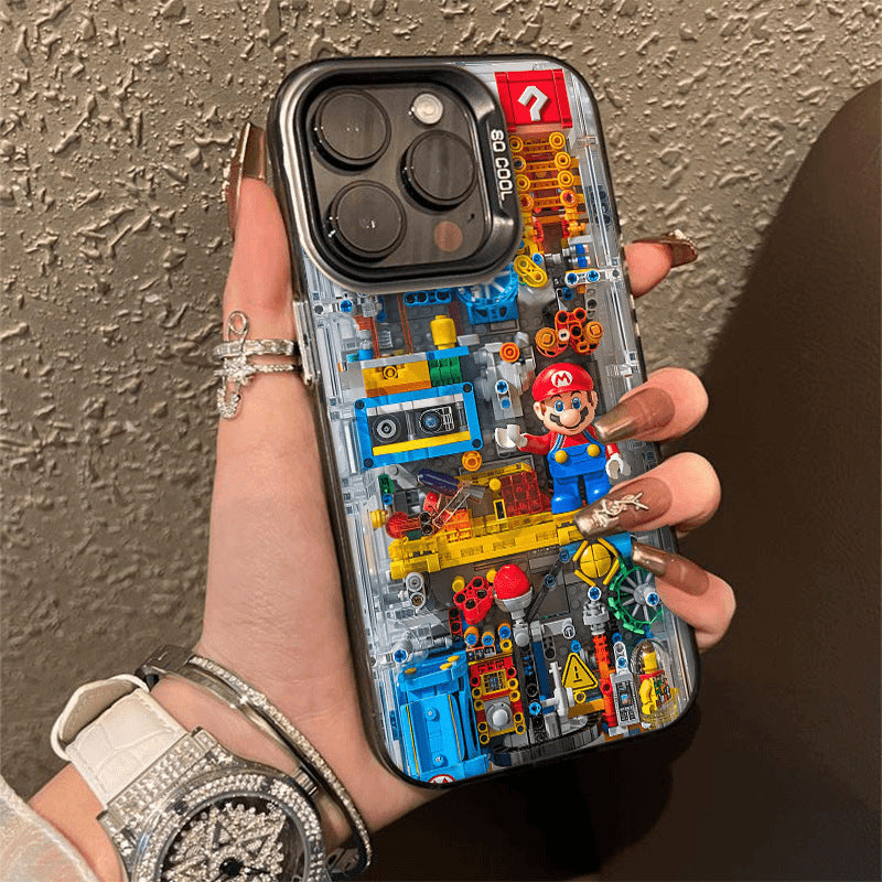 Mechanical Mario Funny Phone Case for iPhone 16 Pro Max / iPhone 14 Pro Max Phone Case