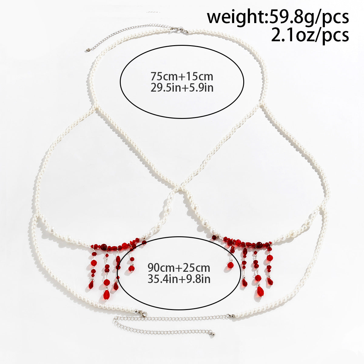 Collar con borlas y gotas de sangre góticas geniales, gargantilla de cuentas personalizada para Halloween