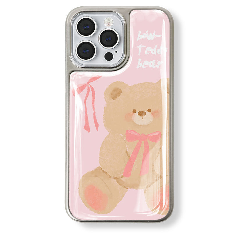 Cartoon Bear Epoxy Resin iPhone 14 Pro Max Case