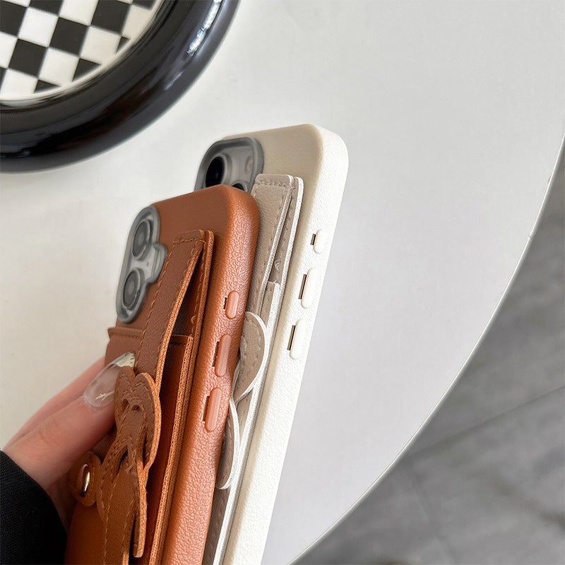 Diseño de funda para teléfono DIY de JOJOShop: funda de cuero TPU estilo billetera a prueba de golpes para iPhone