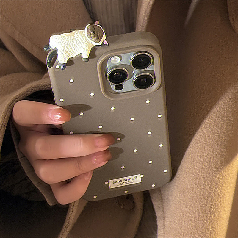 Capa de telefone Dopamine Polka Dot 3D Cat para iPhone 15 Pro Max