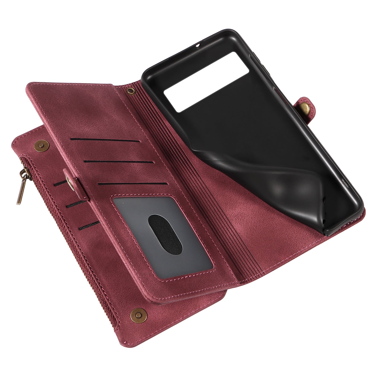 JOJOShop Premium Zipper Flip Leather Case for Google Pixel 8 Pro
