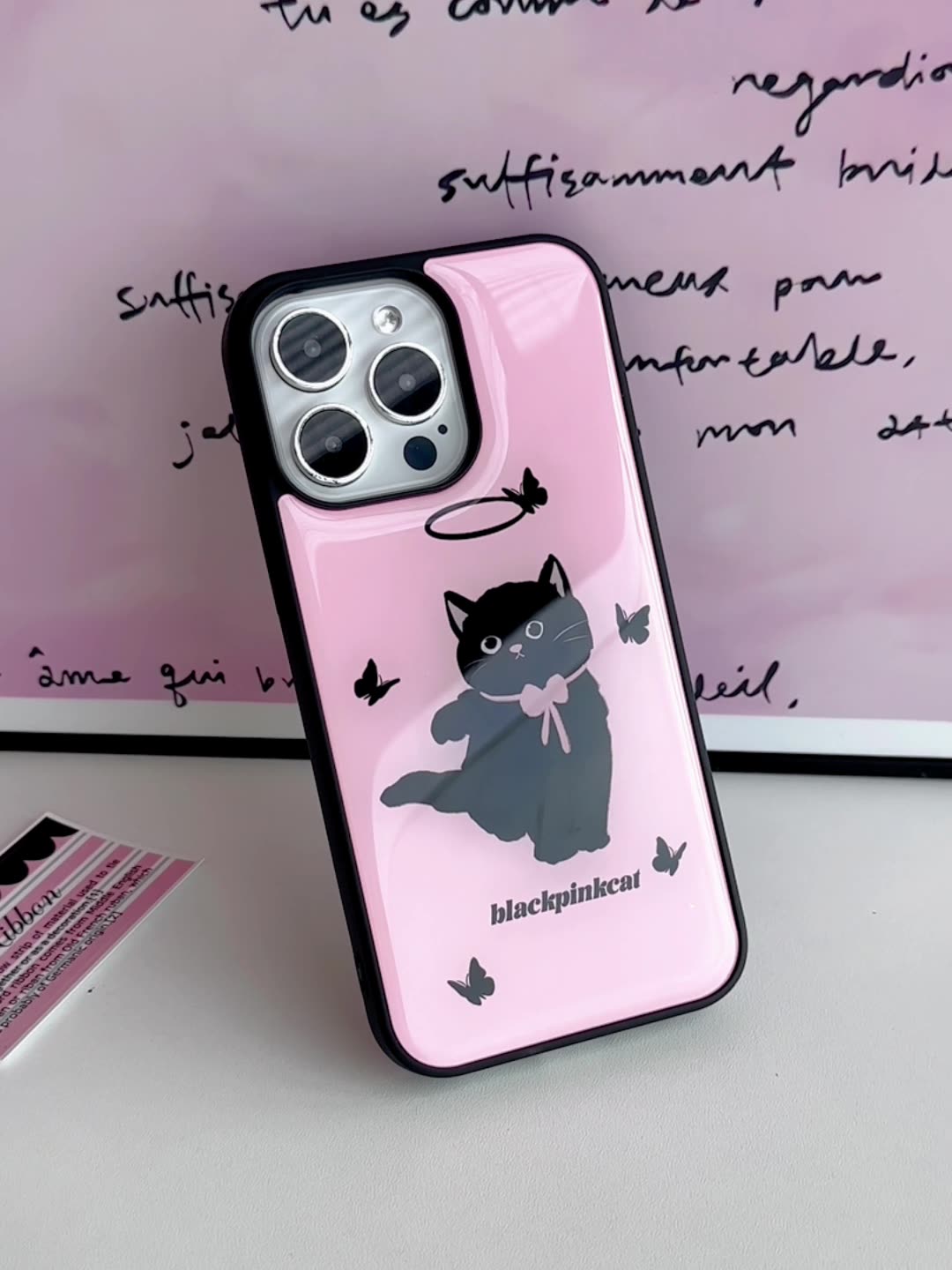 JOJOShop Whimsical Cartoon Cat iPhone 15 Pro Max Case - Cute Kitty Protective Cover for Women