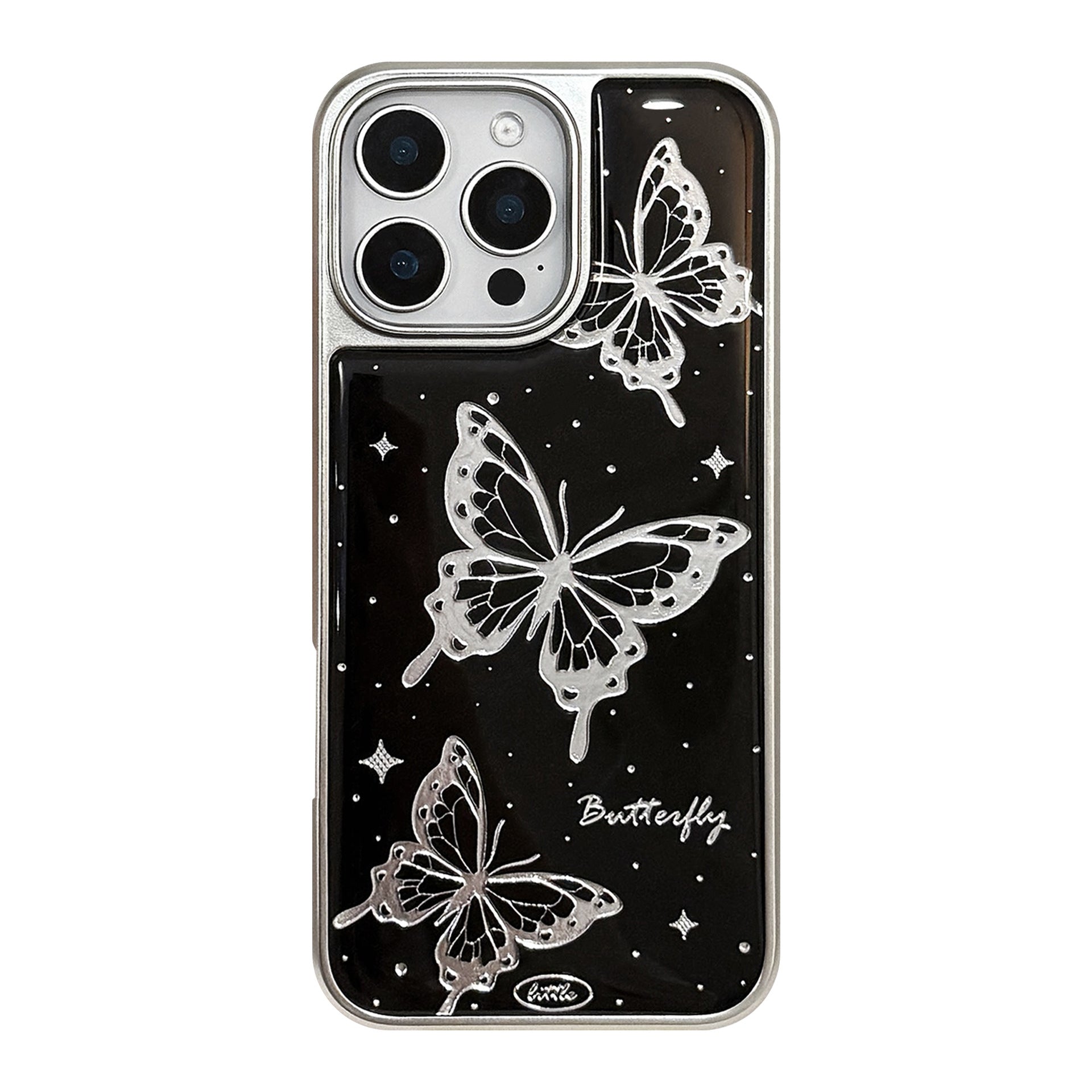 Luxury Gold-Toned Butterfly Phone Case for iPhone 16 Pro Max