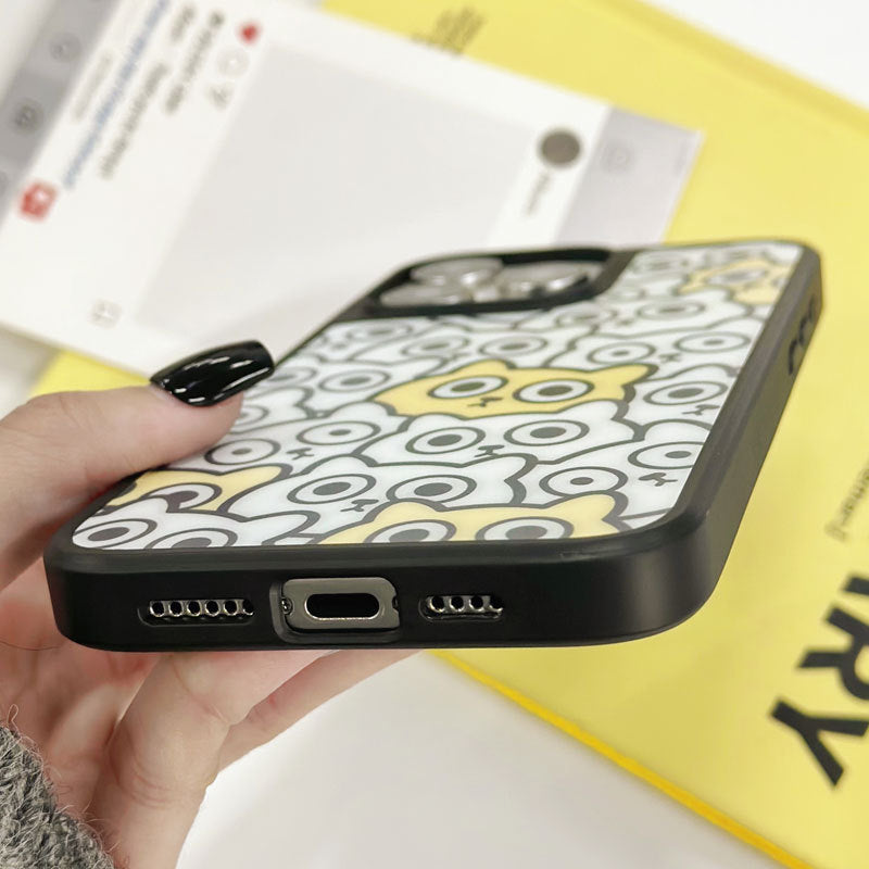 Matte Carbon Fiber iPhone 16 Pro Max Case – Cartoon Dog Design | MagSafe Compatible