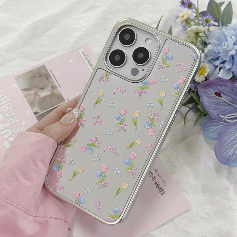 Mirror Glossy Magnetic Phone Case for iPhone 15 Pro Max, Premium Electroplated Shockproof Cover