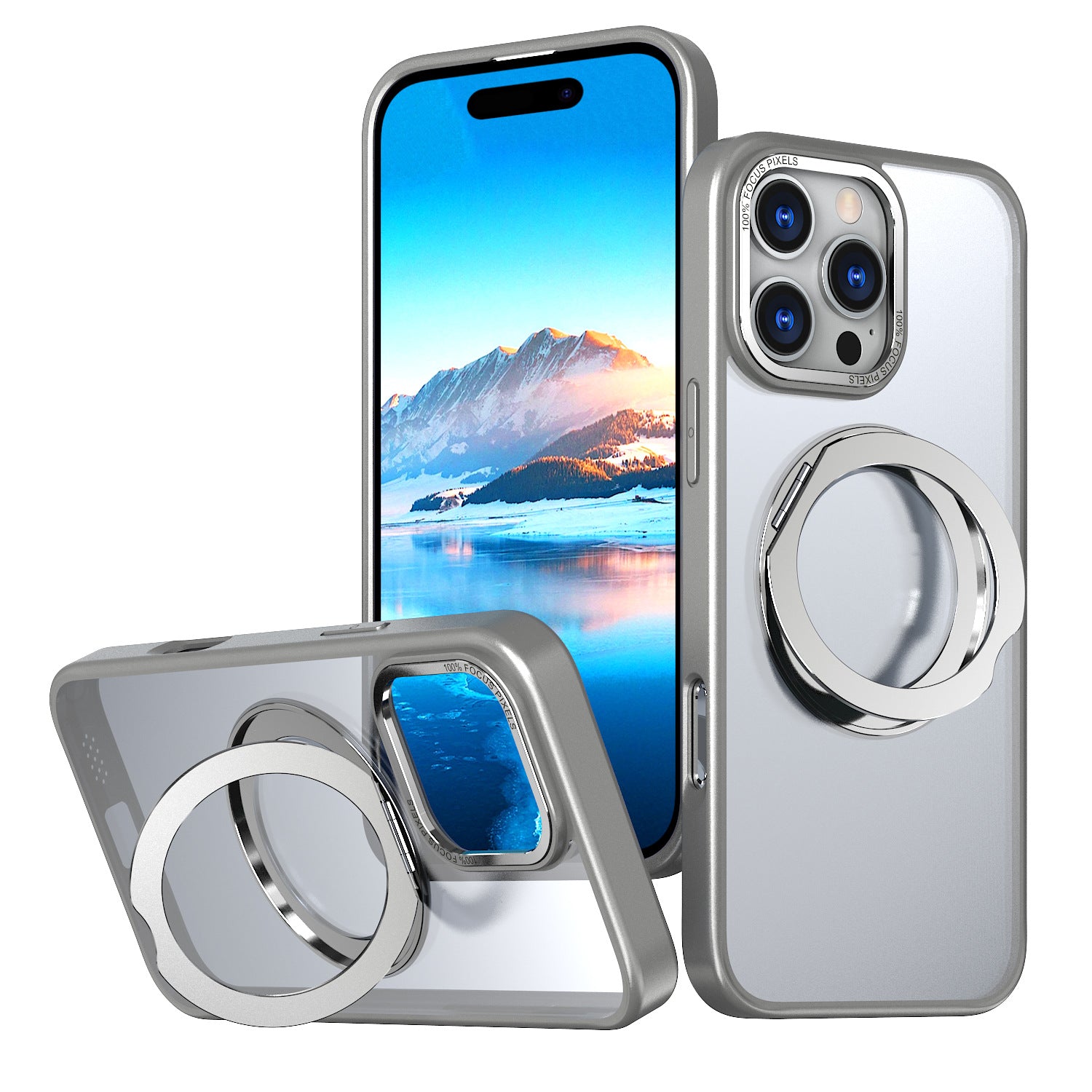 Capa de telefone magnética original com suporte giratório 360° para iPhone 16 Pro Max 