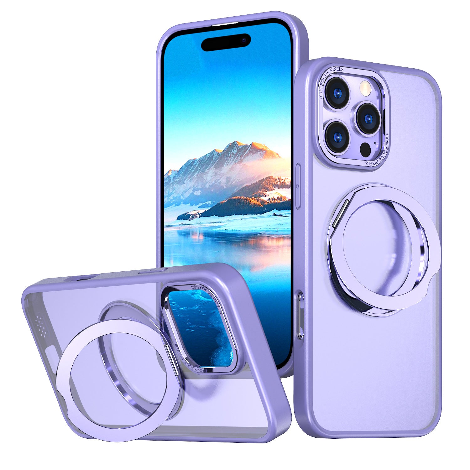 Capa de telefone magnética original com suporte giratório 360° para iPhone 16 Pro Max 