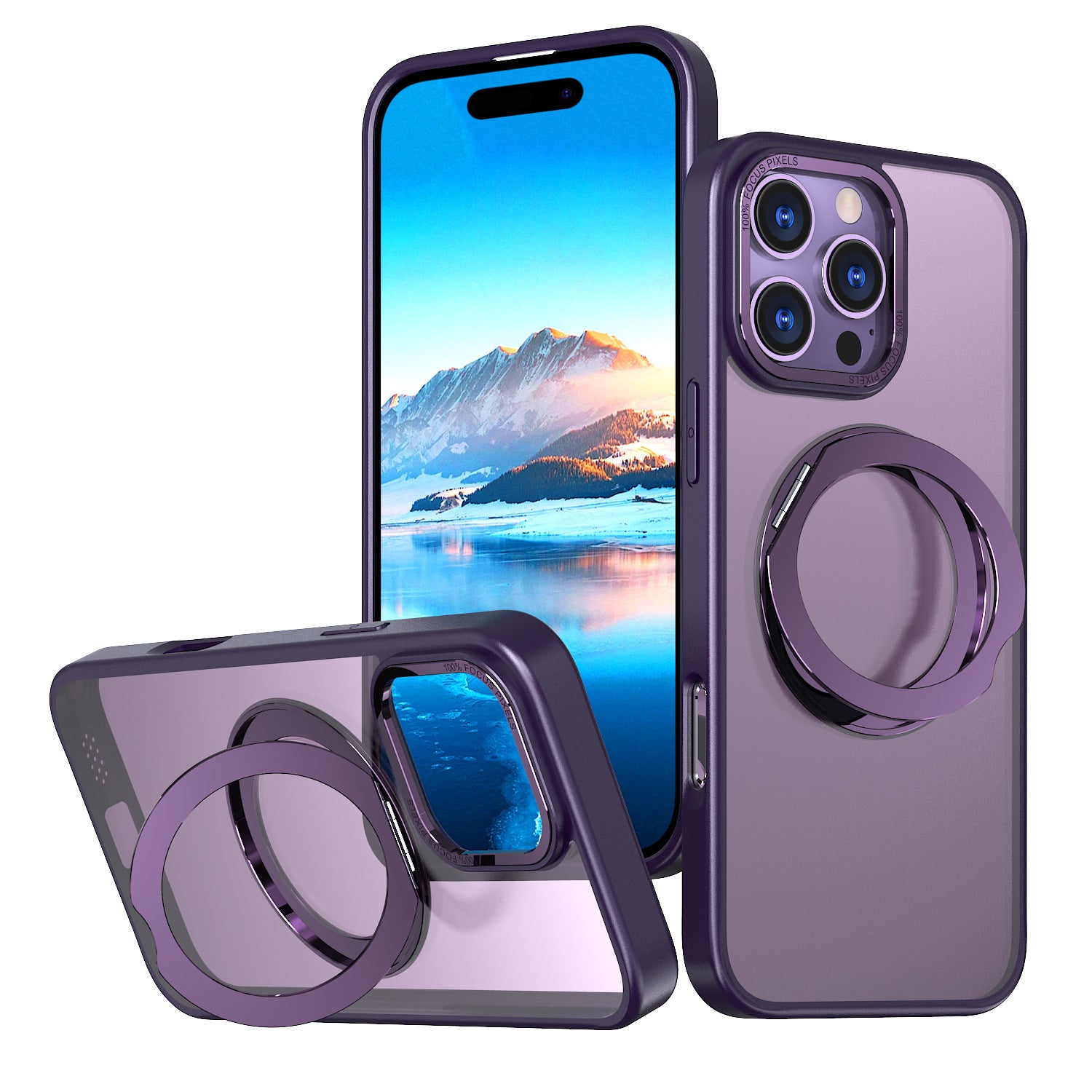 Capa de telefone magnética original com suporte giratório 360° para iPhone 16 Pro Max 
