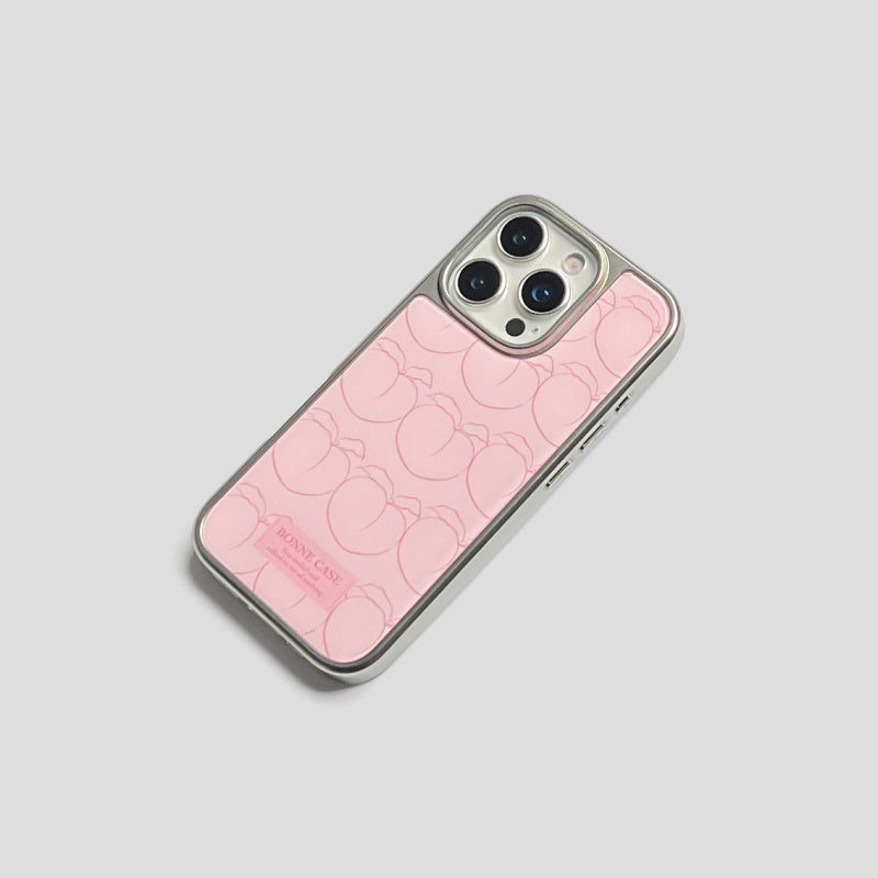 Peach glossy electroplated frame for iPhone 14 Por Max