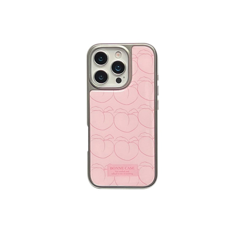 Peach glossy electroplated frame for iPhone 14 Por Max