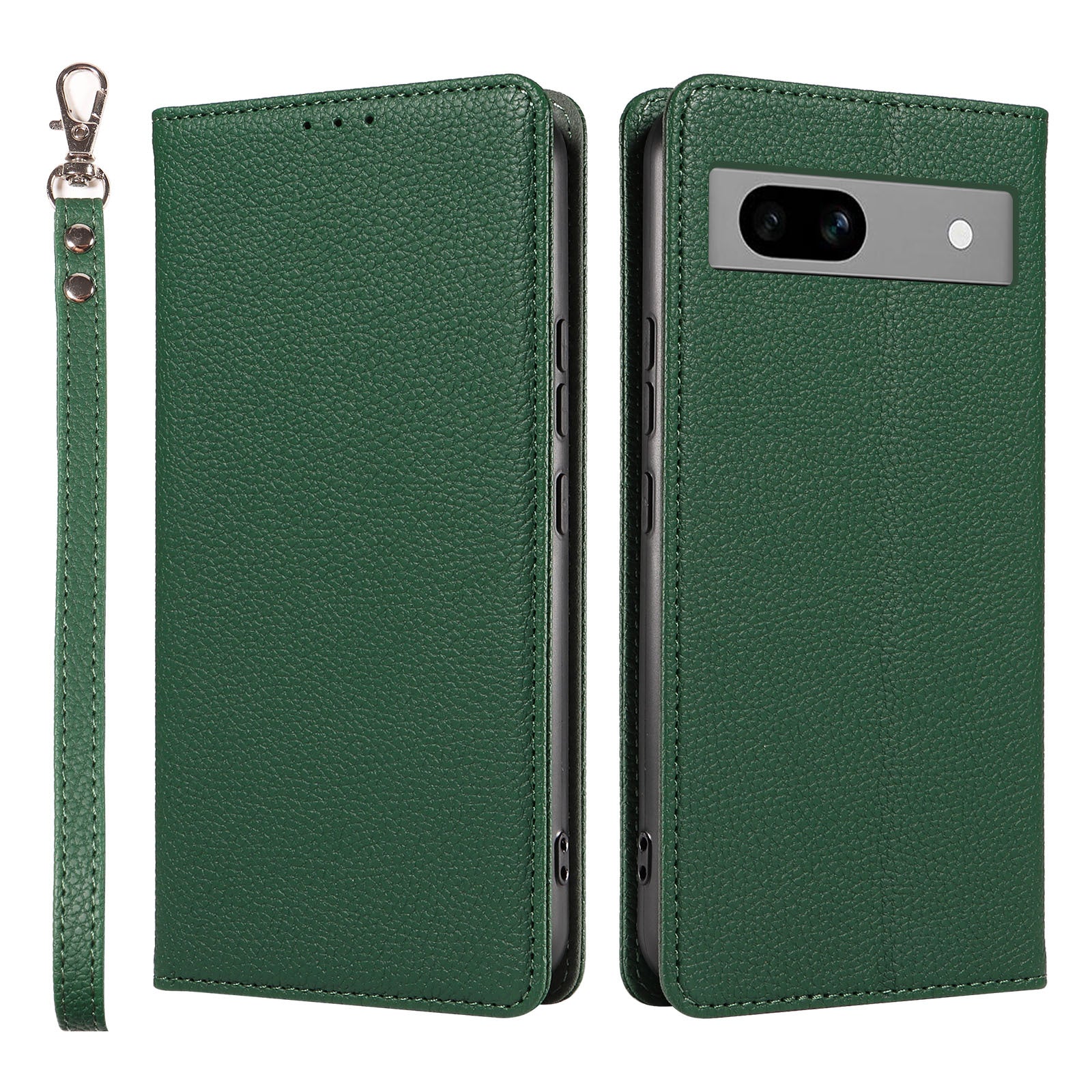 Premium Flip Cover Leather Case with Detachable Lanyard for Google Pixel 9 Pro – Shockproof Magnetic Closure & RFID-Blocking Card Storage