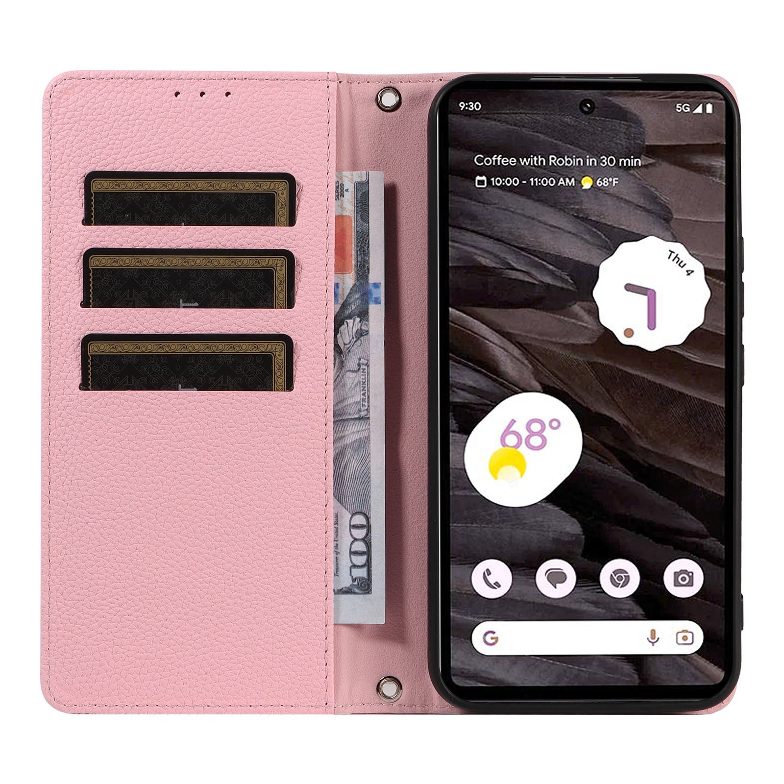 Premium Flip Cover Leather Case with Detachable Lanyard for Google Pixel 9 Pro – Shockproof Magnetic Closure & RFID-Blocking Card Storage