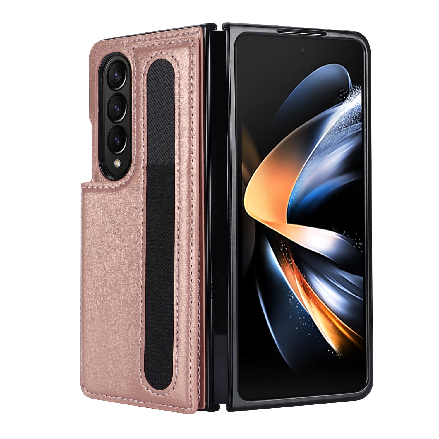 Premium Leather Galaxy Z Fold6 Case with Dual Magnetic Clasps & Built-In S Pen Slot – Slim Protective Cover