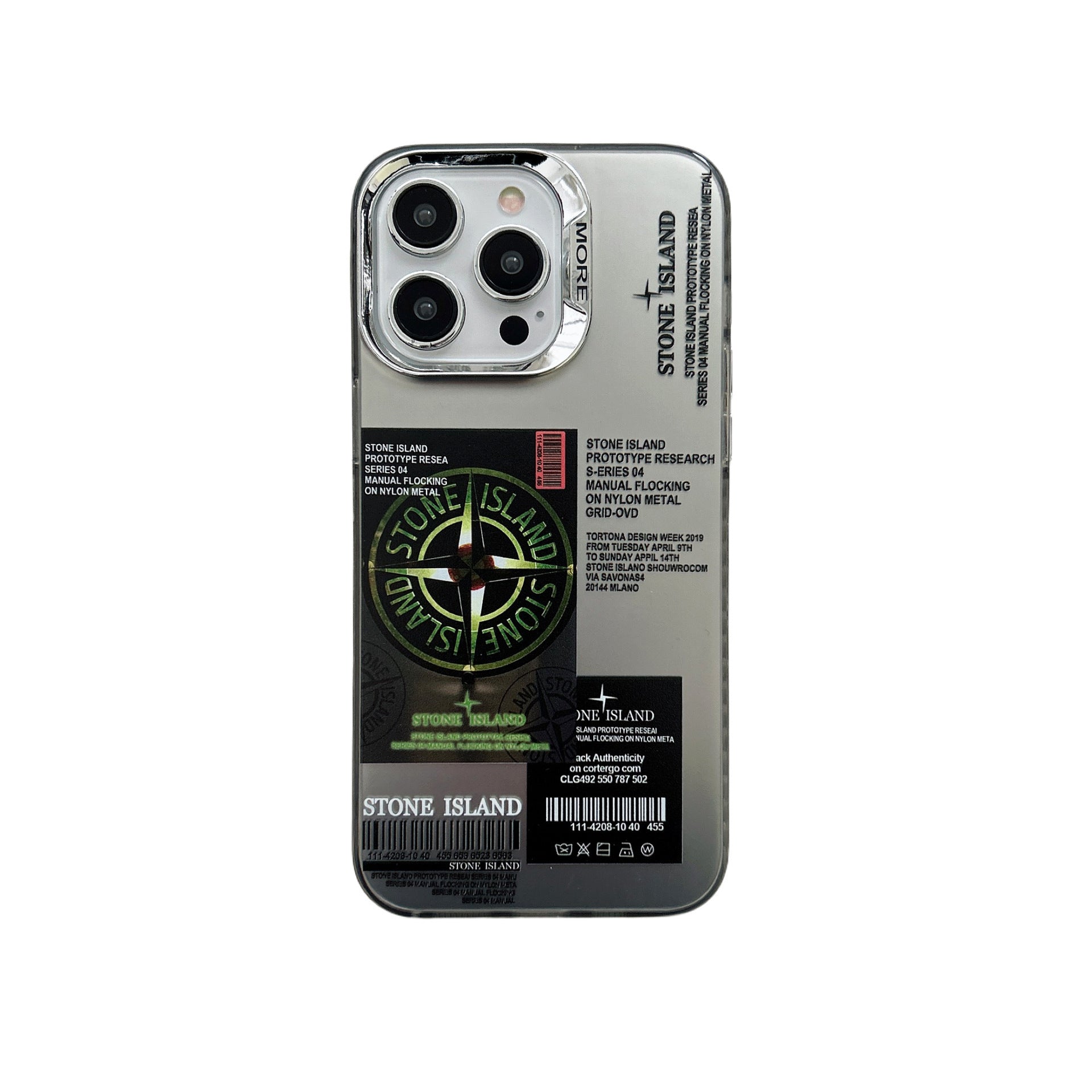 Trendy Stone Lsland Capa de celular galvanizada prateada adequada para Apple iPhone12 13 14 15 16 Pro Max 