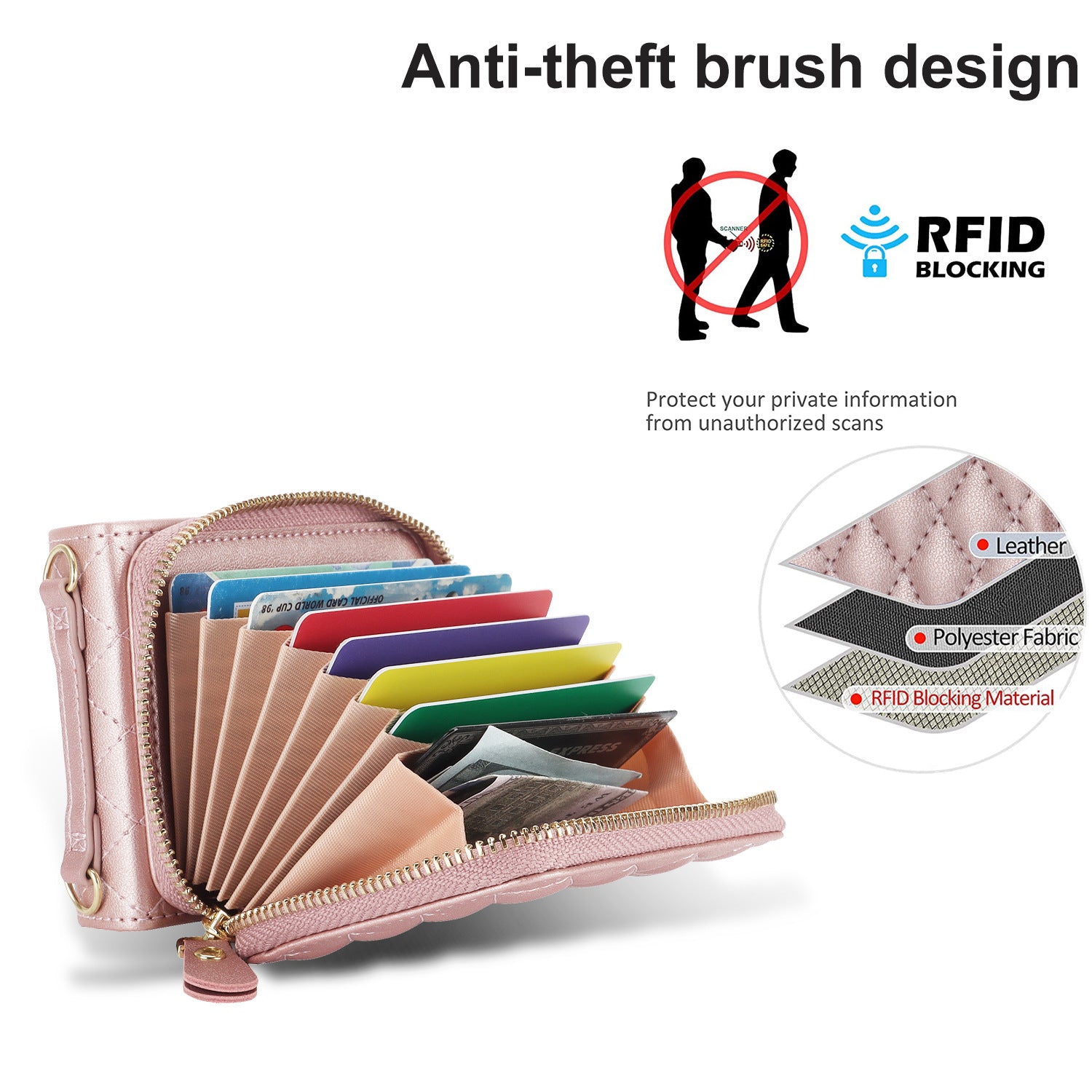 Premium Leather Wallet Case for Samsung Z Flip 6 | Slim Card Holder Cover with RFID Protection & Detachable Strap