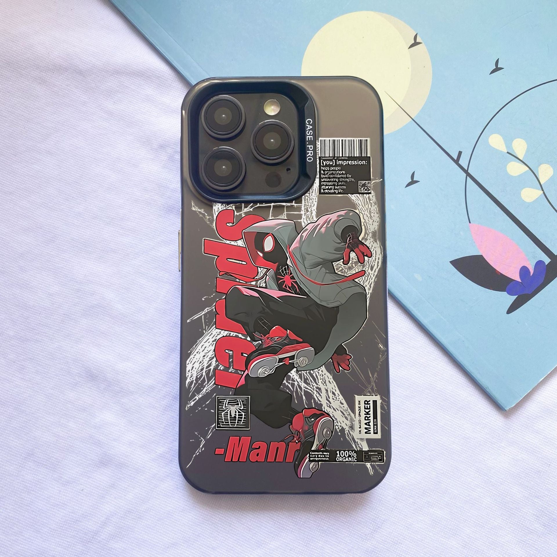 Silver IMD Original Illustration Spider-Man Phone Case for iPhone 16 Pro Max | Buy Phone Cases Online