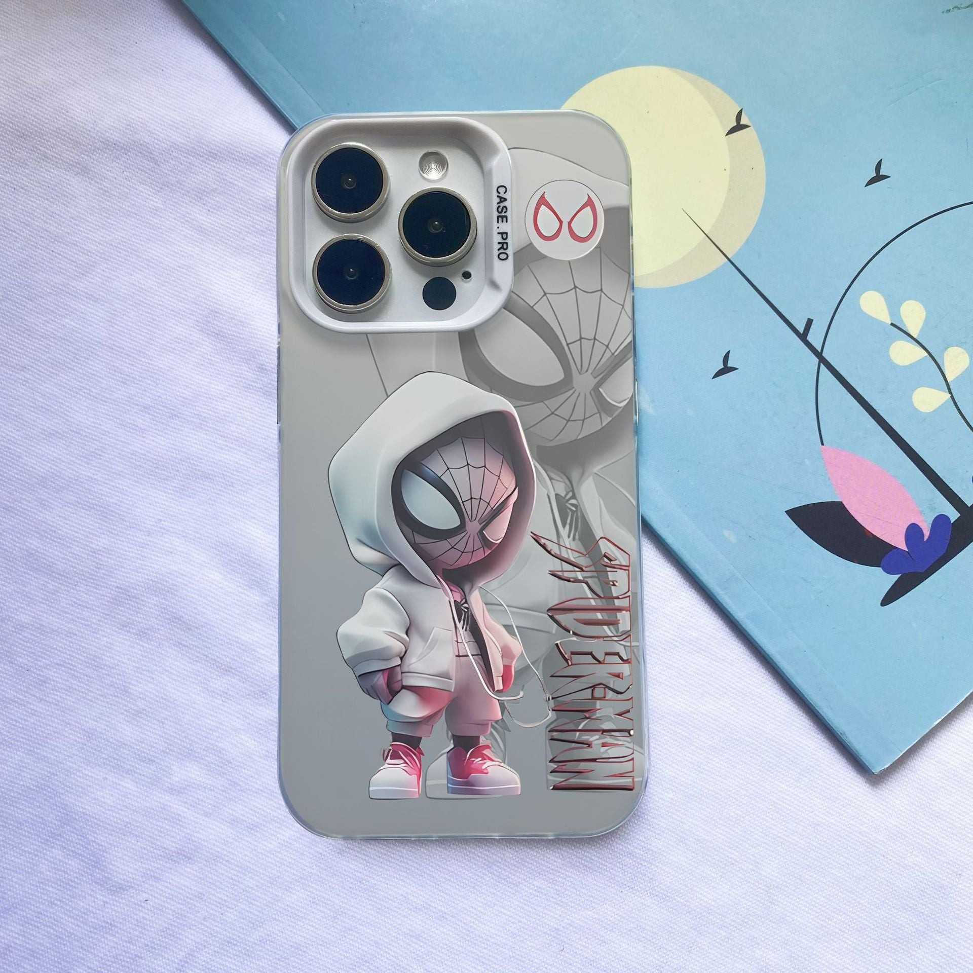 Silver IMD Original Illustration Spider-Man Phone Case for iPhone 16 Pro Max | Buy Phone Cases Online