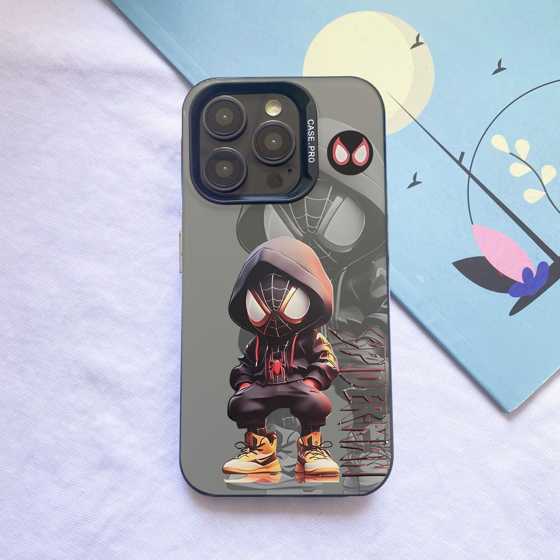 Silver IMD Original Illustration Spider-Man Phone Case for iPhone 16 Pro Max | Buy Phone Cases Online