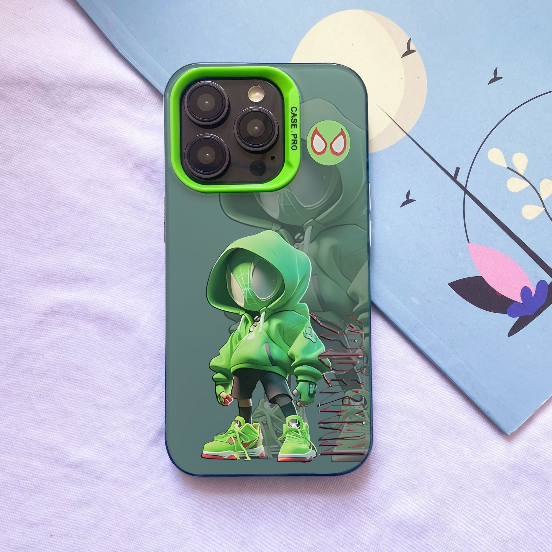 Silver IMD Original Illustration Spider-Man Phone Case for iPhone 16 Pro Max | Buy Phone Cases Online